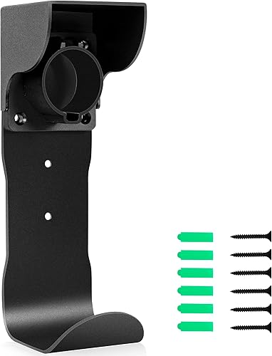 Miniatura 10 de Juego de soporte para cargador de vehículo eléctrico, soporte para caja de carga y conector de montaje en pared con boquilla con gancho en J para
