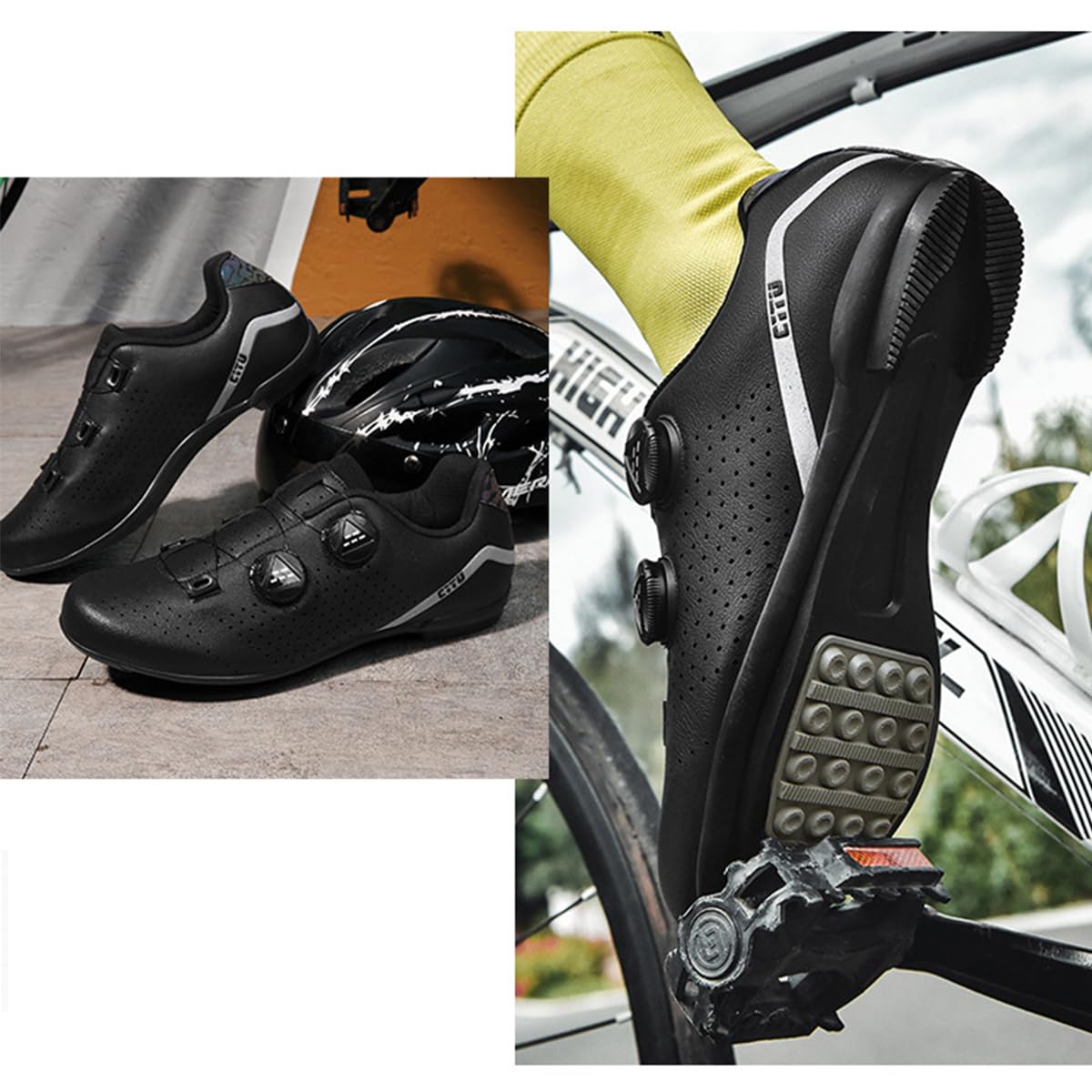 Fahrradschuhe Herren Damen Ohne klick Mit Gummisohle