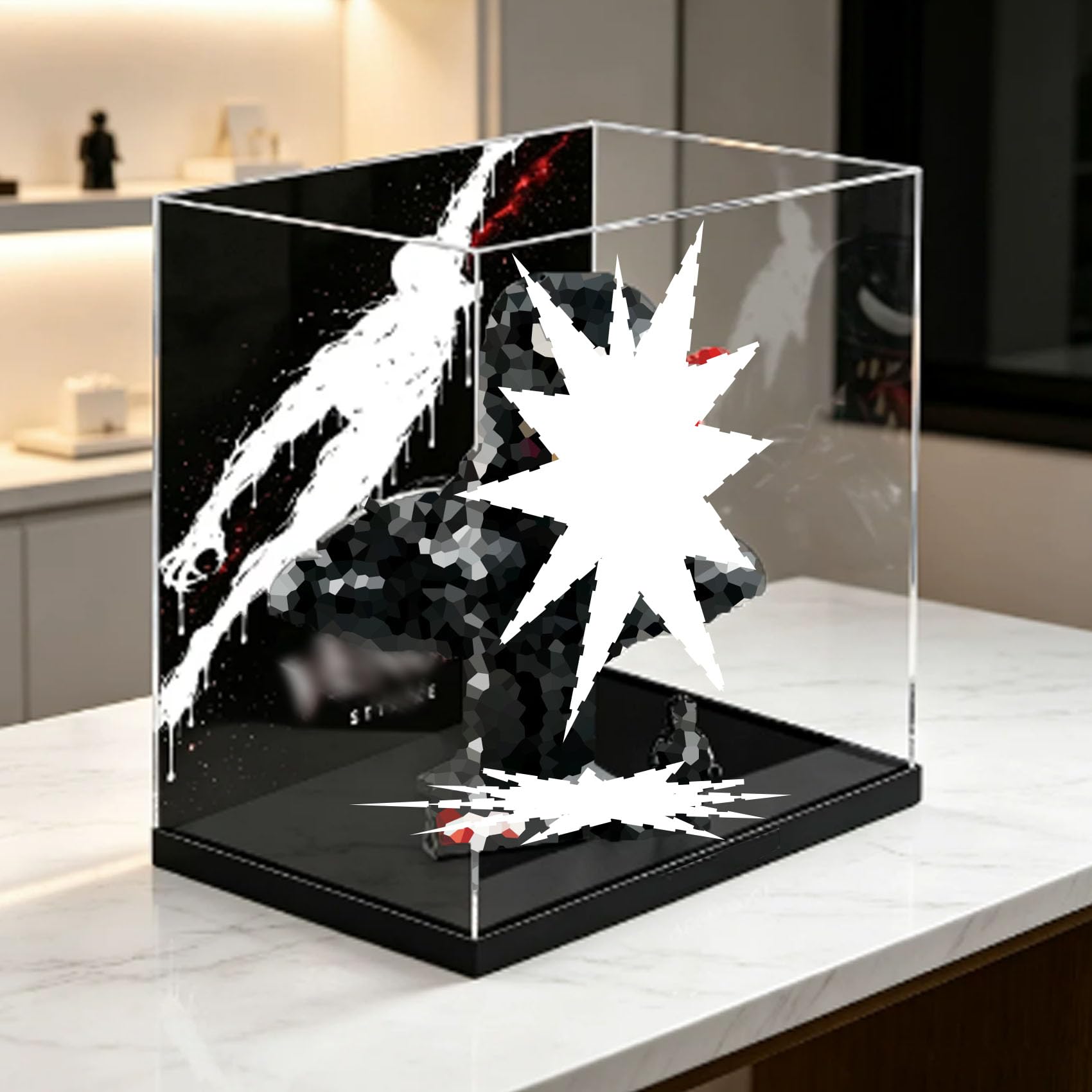Dustproof acrylic Display Case for Le-go 76356 Model (Background3mmA)