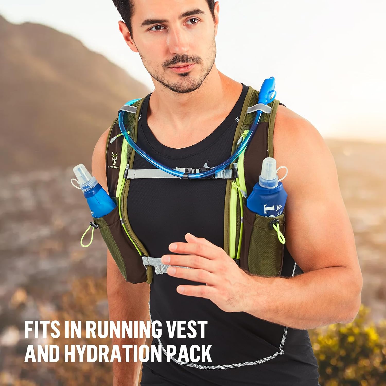 Soft Flask, 2 Pack Soft Flask Running Bottles 500ml,TPU Foldable Running Flask, Portable Collapsible Flask Handheld for Travel Traveling Hiking Cycling City Walk - Image 7