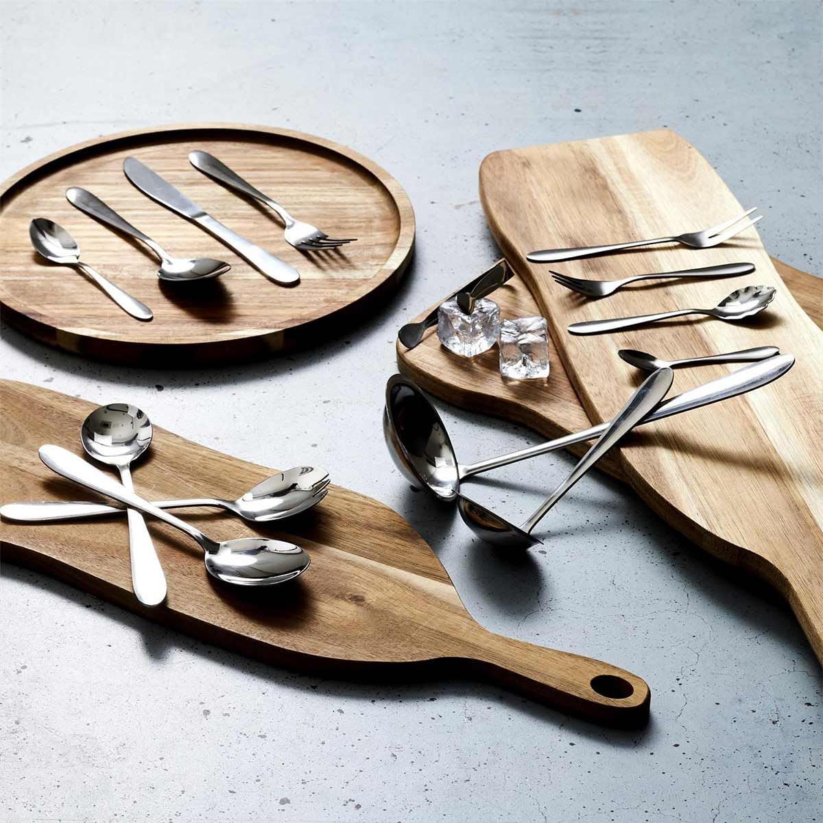 Ménagère 84 Pièces "Coffret Bois" 45cm Noir