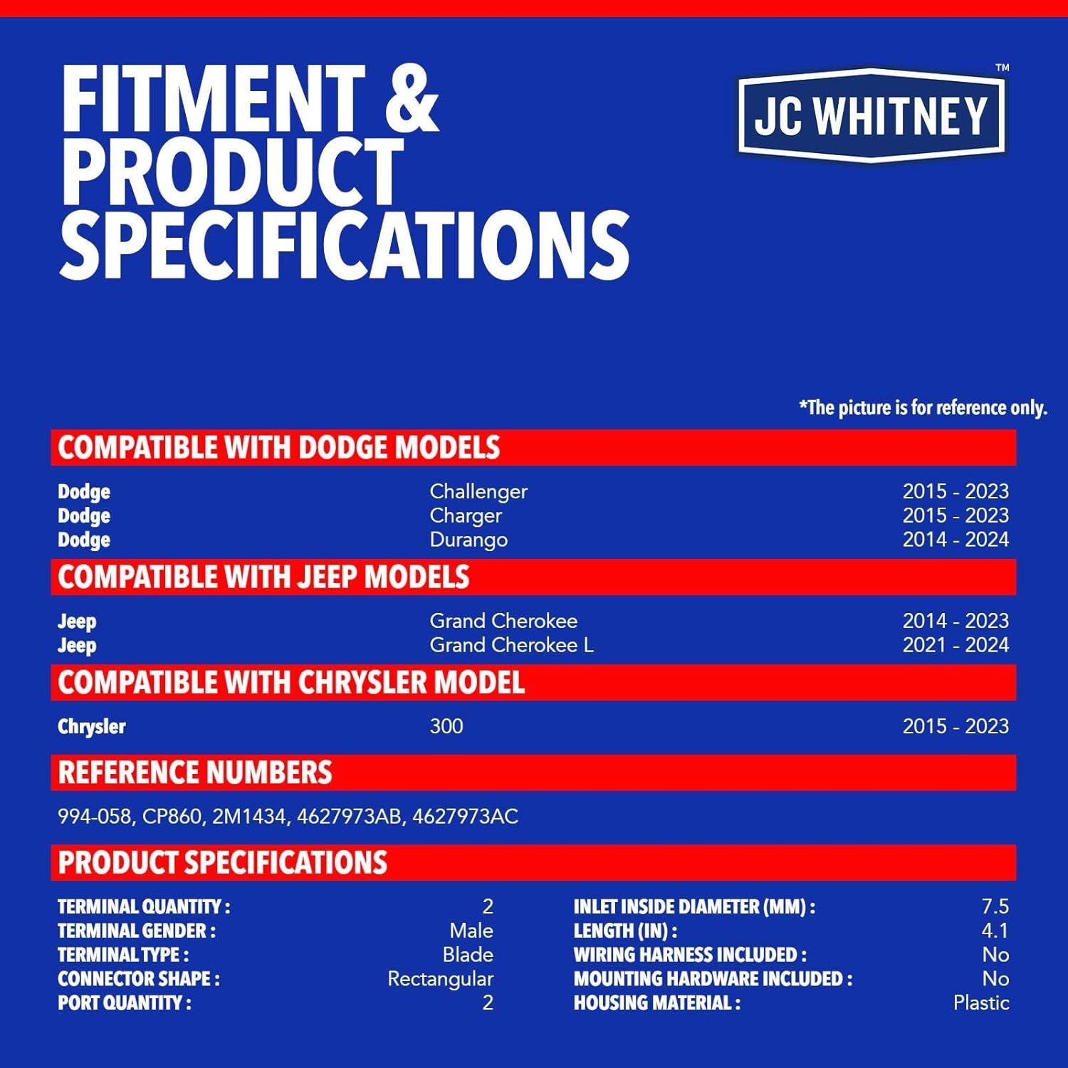 JC Whitney JFBAJCWVCS00113 Vapor Canister Purge Solenoid - Compatible with Dodge Challenger Chrysler 300 2015-2023