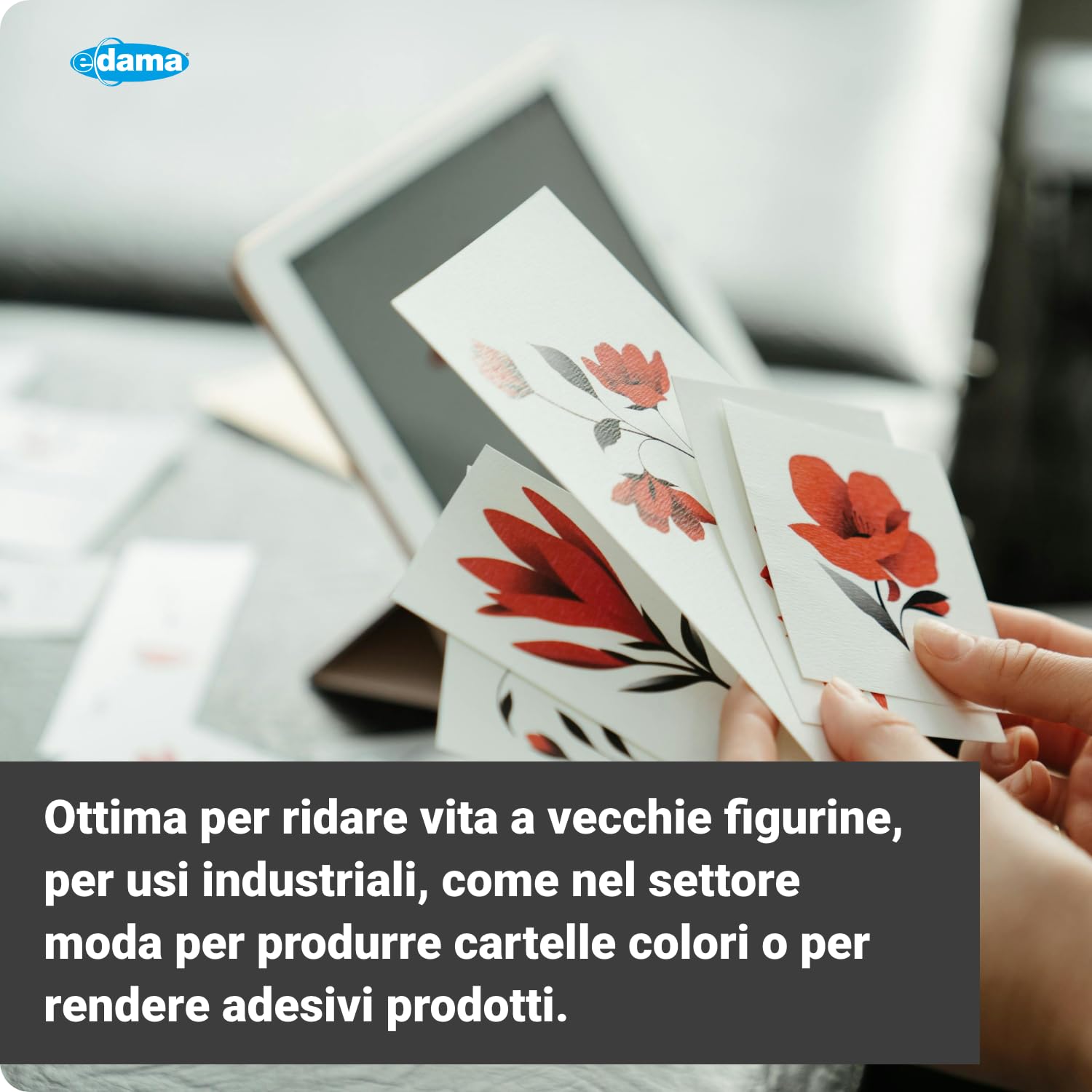 e-dama 20 Fogli Adesivi A3 (297 x 420 mm), Carta Biadesiva - Polipropilene Lucido, Trasparente