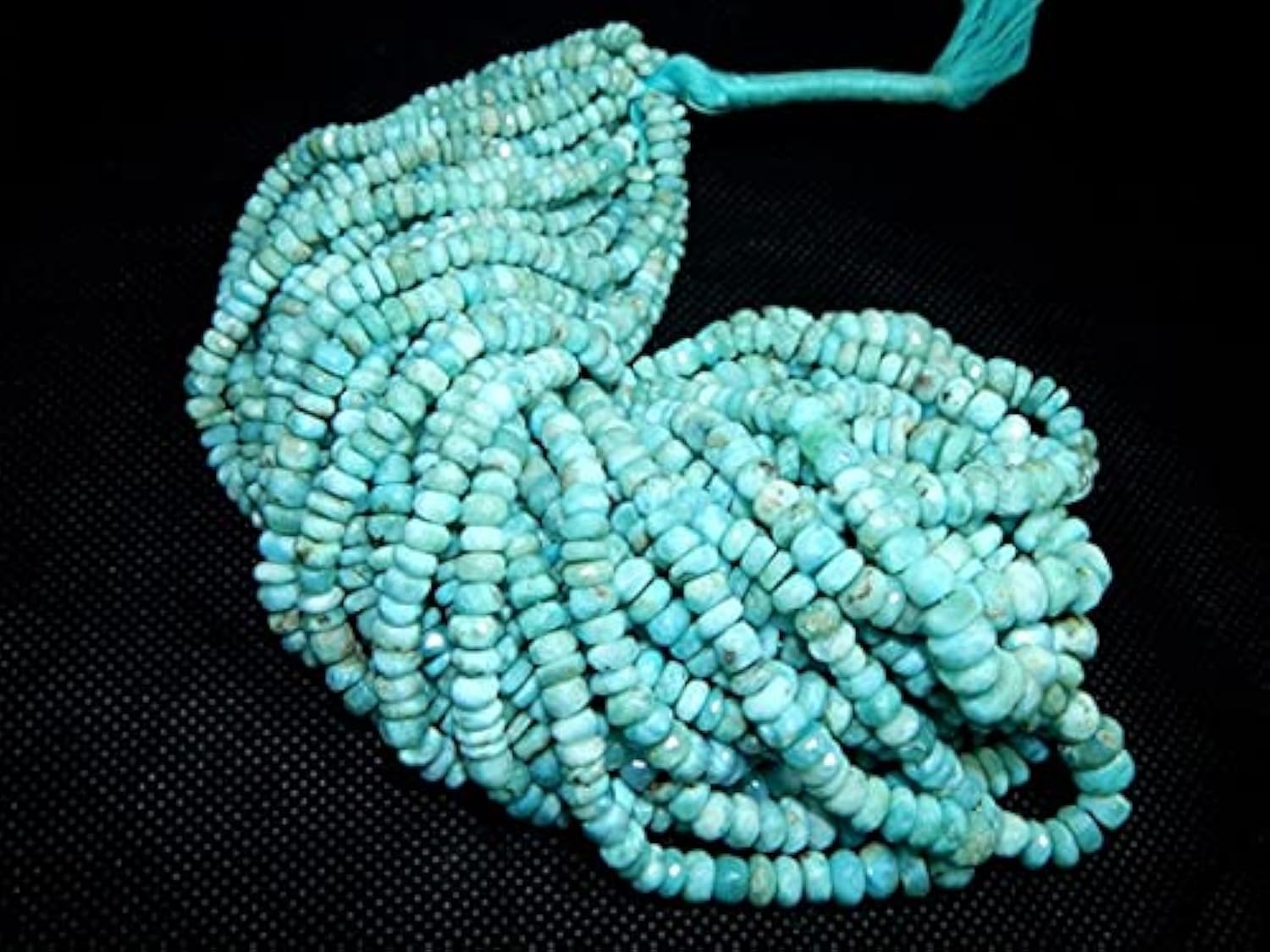 Larimar perles facettées authentiques 8.6mm pour réparer ou confectionner des bijoux en pierres