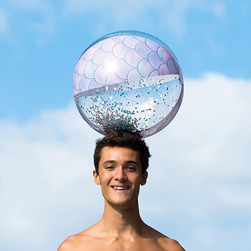 Miniatura 3 de PoolCandy Colección de juguetes inflables con estampado de sirena, flotadores de piscina, pelotas de playa, piscinas de inmersión, balsas de piscina