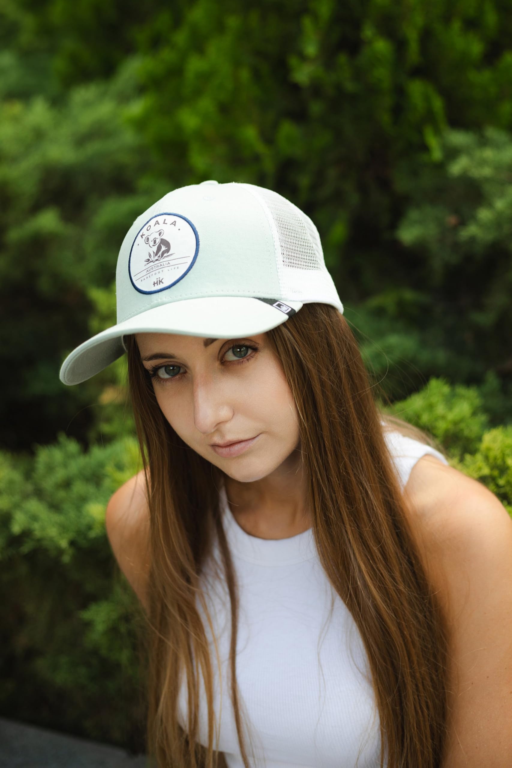 Hanukeii Gorra Trucker Hombre y Mujer Koala Truck Green/White. Gorras Beisbol, Diseño Transpirable y Ligero, Look Deportivo y Casual en Cualquier Estación del Año