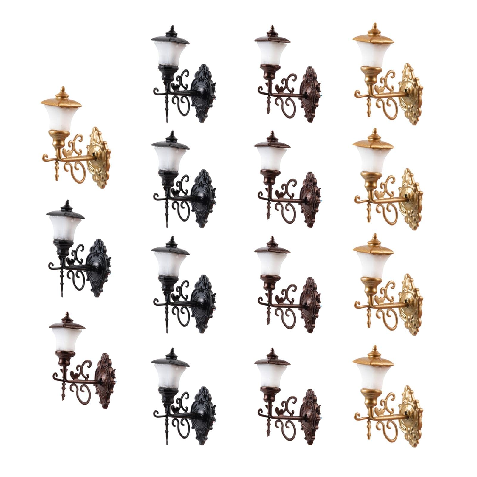 segolike 15x Model Railway Train Lamp Post Street Wall Lights HO Scale LEDs New
