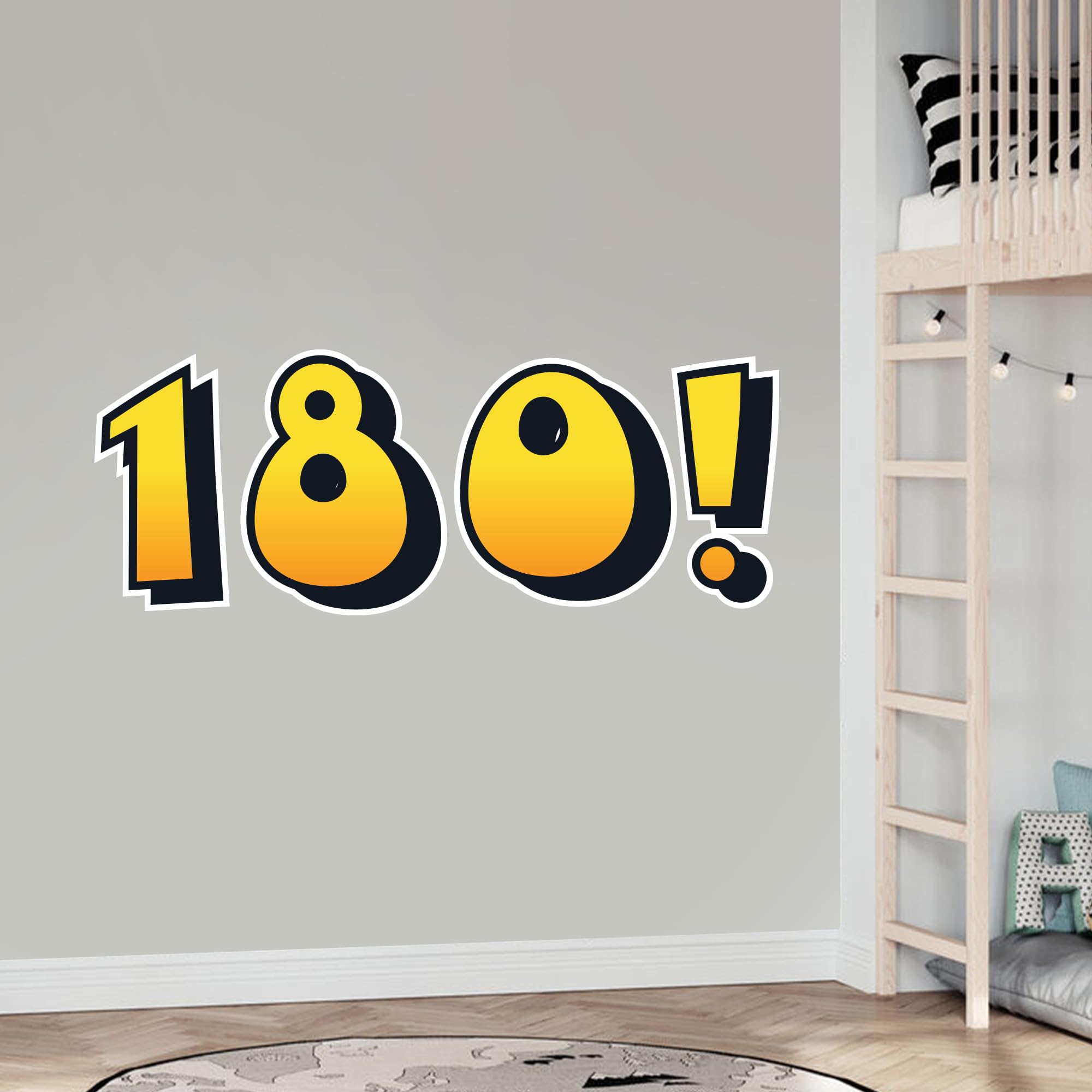 Themed Multicolour Bullseye Wall Sticker - 180 Icon Decal Wall Art (60Cm Width X 25Cm Height)