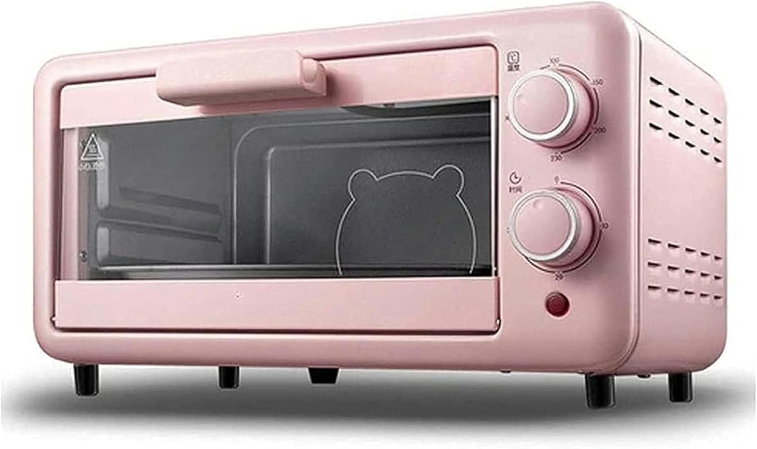 AMNOOL Tabletop Electric Oven 11L Toaster Oven Frying Pan Mini Baking Oven, Convection Toaster Oven with Timer, Broil Settings, Can Bake Pizza, Toast, Bagels Aesthetic and Practical-1*