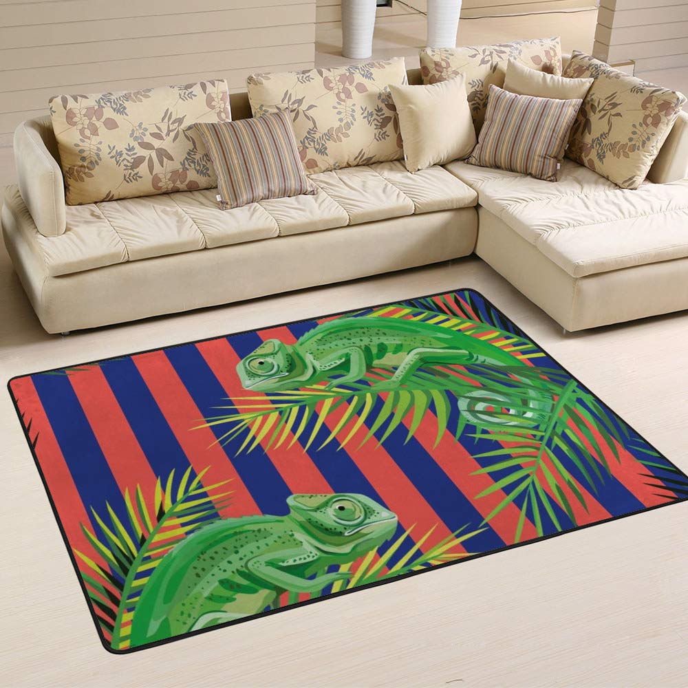 Tapis caméléon grand salon pour masquer un sol abîmé avec style