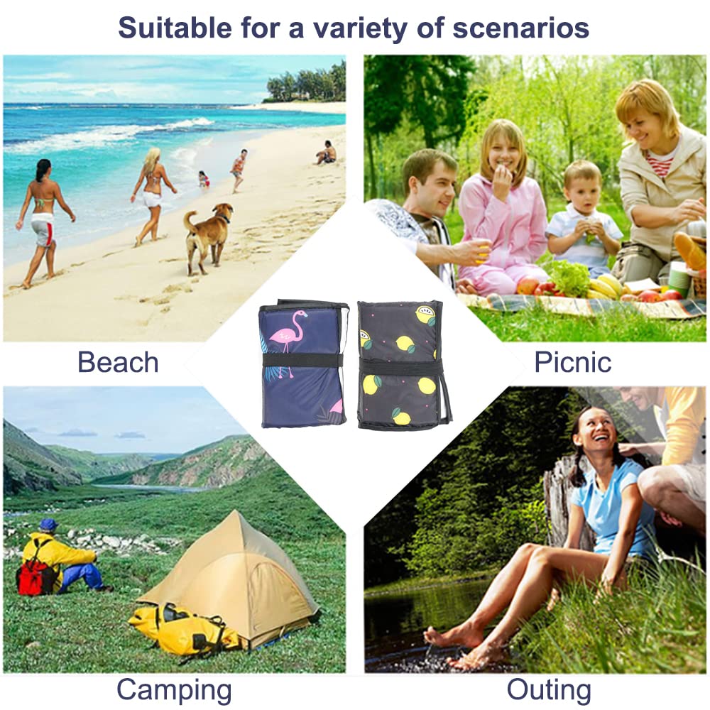 Materassino in Schiuma per Campeggio, Tappetini Pieghevoli, Termicamente Isolato, per Esterni per L'escursionismo, Viaggi, Picnic, Spiaggia, Pesca 2PCS