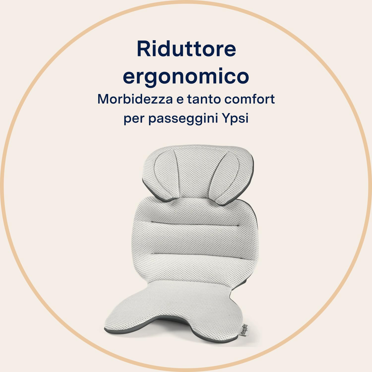 PEG Baby Stage Pad - Riduttore Ergonomico in TENCEL™ per Passeggino - Compatibile esclusivamente con Passeggino Ypsi di Peg Perego