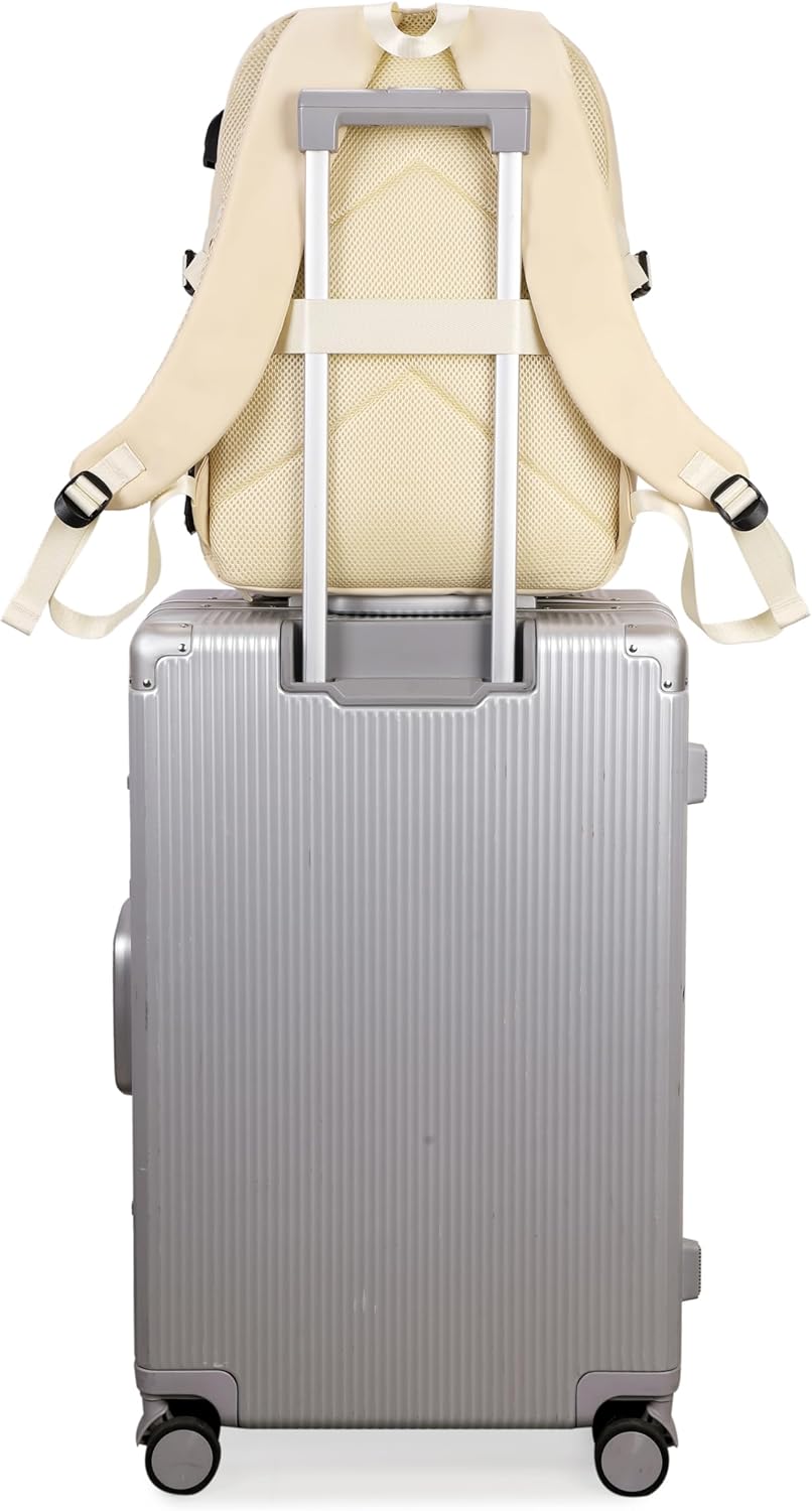 Joymoze Cute Backpack for Girl Teenager Daily Backpack Women Backpack Purse Ivory - Image 8