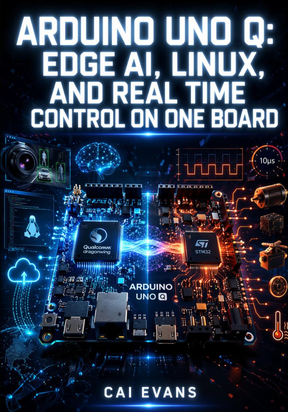 ARDUINO UNO Q: EDGE AI, LINUX, AND REAL TIME CONTROL ON ONE BOARD: Build Machine Vision, Voice Recognition, and IoT Projects with Qualcomm Dragonwing, STM32 MCU, and Arduino App Lab