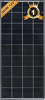 enjoy solar® Panneau Solaire Monocristallin 200W 12V, PERC 9BB – Idéal pour camping-car, installation balcon, abri de jardin, bateau (Cadre Noir)