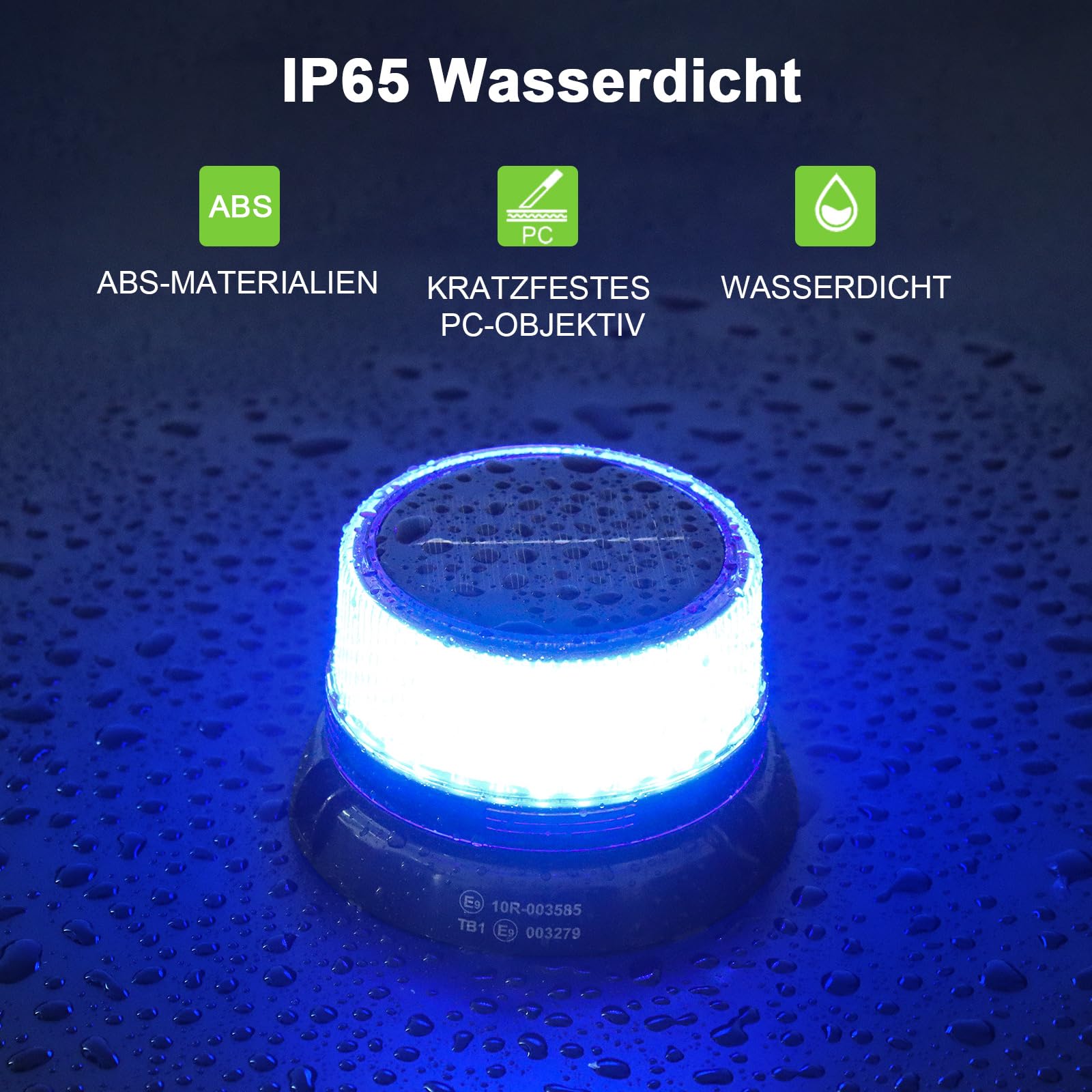 Energia słoneczna Magnetyczna lampa błyskowa LED Niebieska bateria z kablem USB 1,4 metra, akumulatorowa lampka ostrzegawcza LED do wózka widłowego, ciągnika, przyczepy śnieżnej