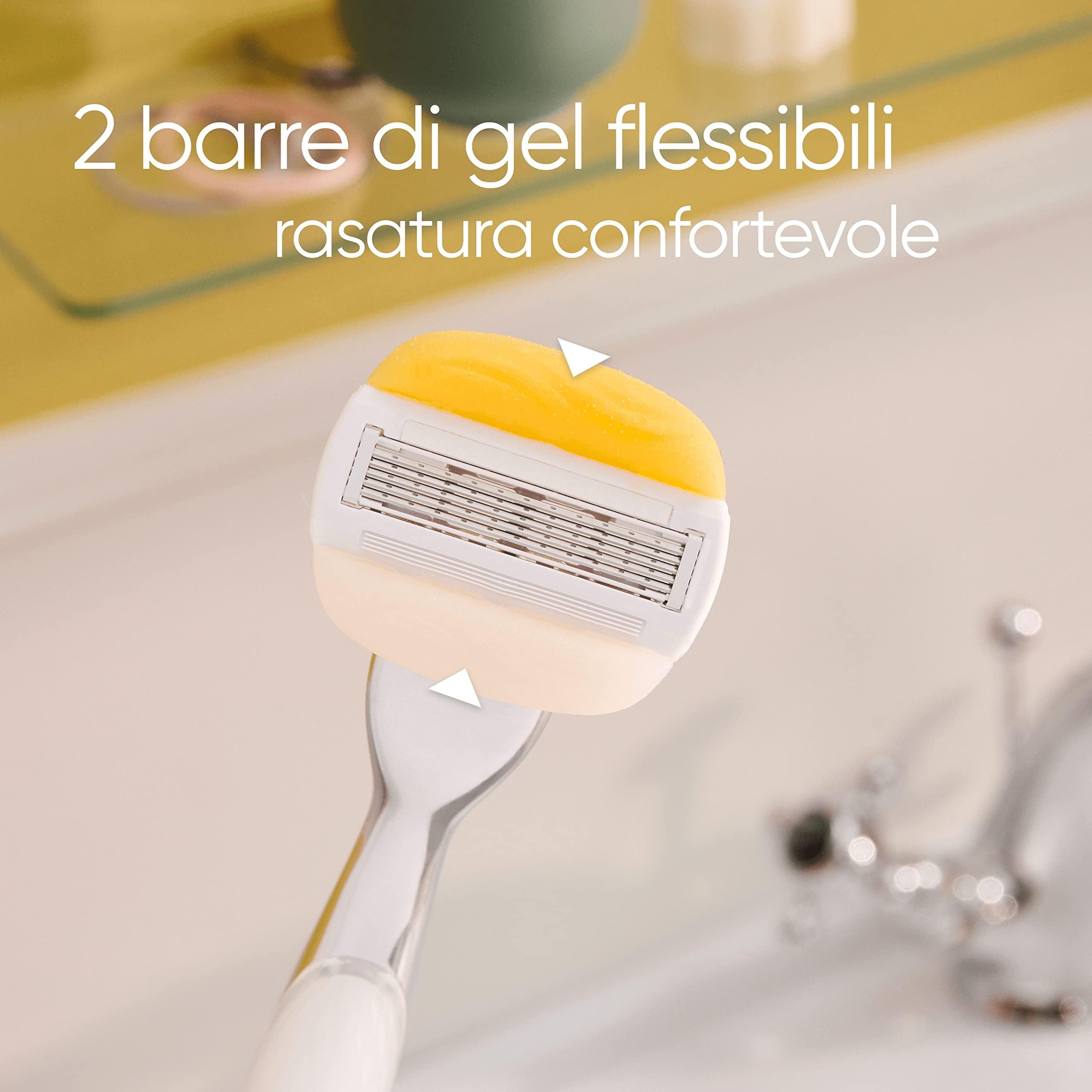 Gillette Venus Comfortglide damskie wymienne lamety do żeńskiej radzicy kokosowej plus Olaz, ostrza (5 ostrzy) do gładkiego, głębokiego golenia, poduszka nawilżająca do skóry Olaz, pomysł na prezent