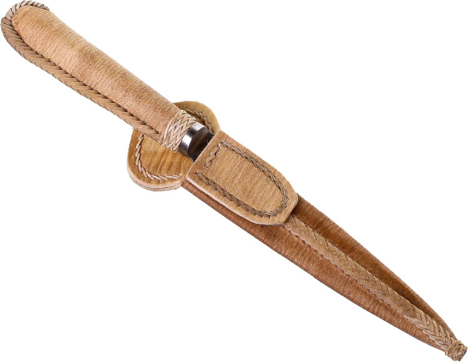 Argentine Steak Knife with Sobado Leather and Raw Leather Sheath