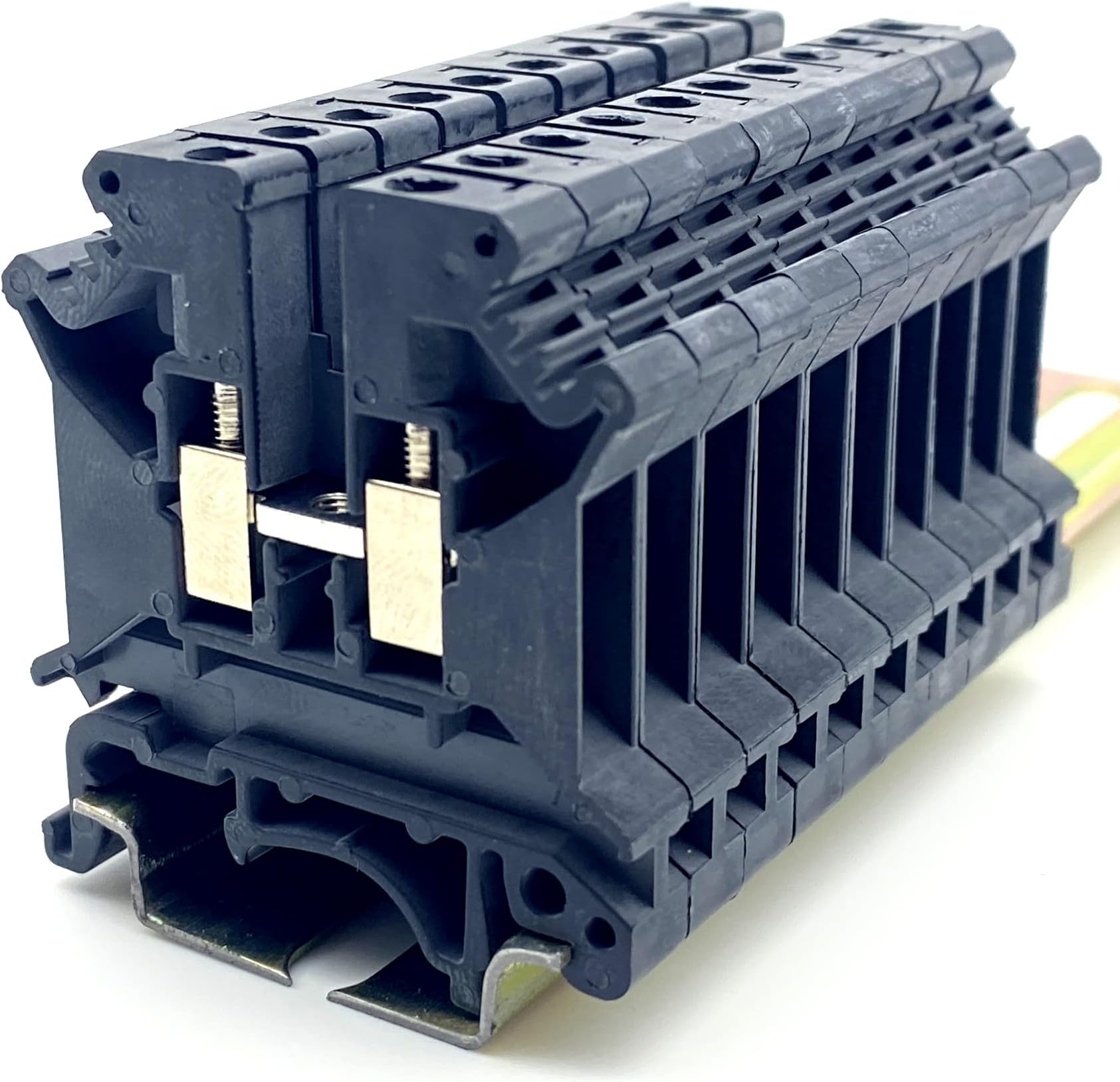 EraycoUK5N-B DIN Rail Terminal Block, Screw Clamp, 600V 30A 30-10AWG, Pack of 100