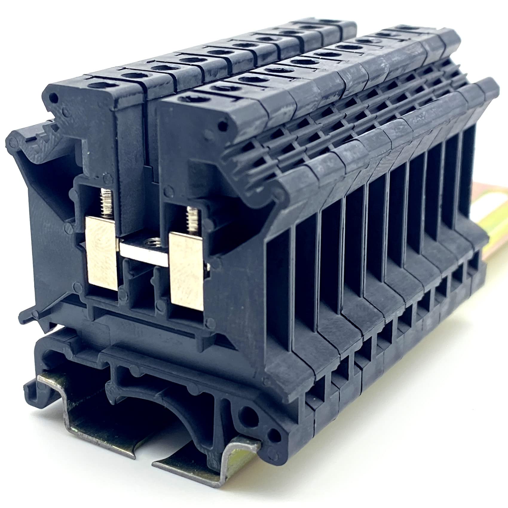 EraycoUK5N-B DIN Rail Terminal Block, Screw Clamp, 600V 30A 30-10AWG, Pack of 100