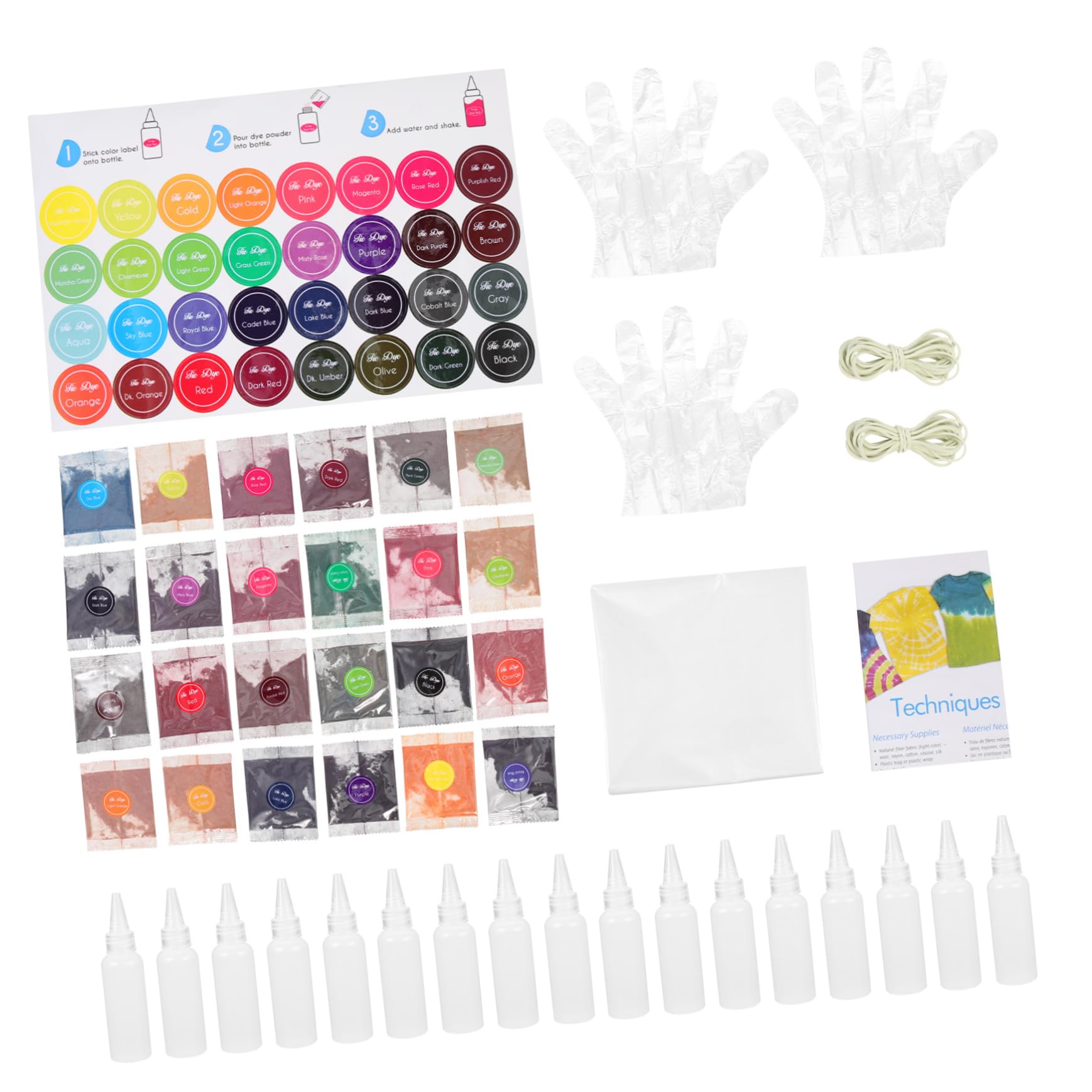 SHINEOFI Kit di Tintura in Polvere 24 Colori per Vestiti e Calze Sicuro per Ragazzo Ragazza e Adulti per Feste e Halloween