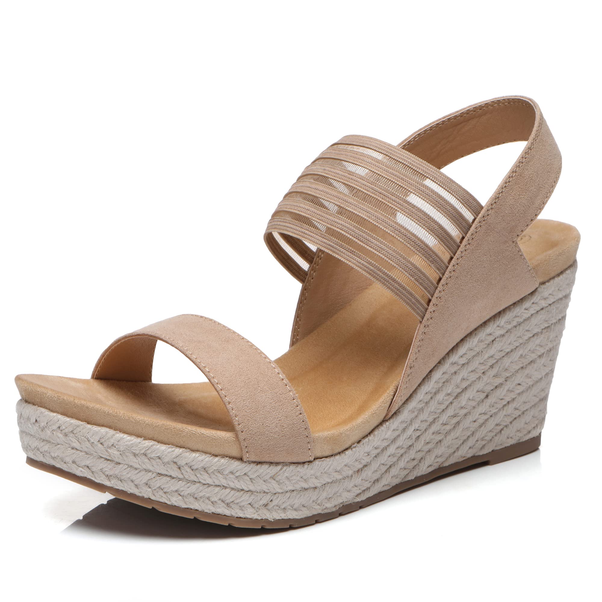 Women's Wedge Sandals Ankle Strap Open Toe Espadrille Platform Sandals