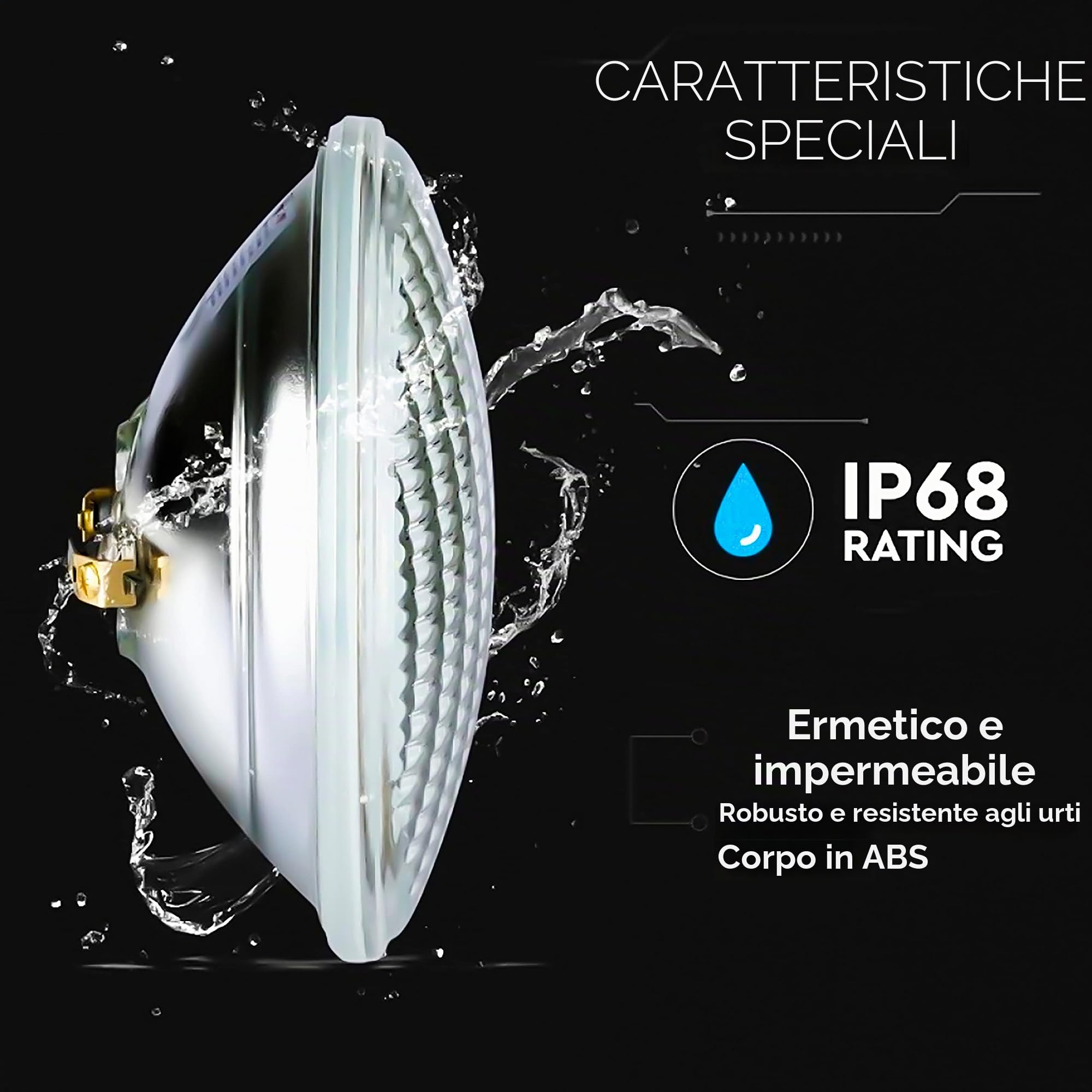 V-TAC Lampada Led da Piscina Multicolore RGB 12W - CON TELECOMANDO - PAR56 - Lampada Vetro Antiurto IP68 per Illuminazione Piscine e Fontane - 1260 Lumen - Luce Colorata Subacquea