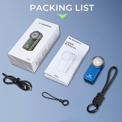 Miniatura 8 de Wurkkos HD03 - Linternas recargables EDC con clip, linterna brillante de bolsillo de 680 lúmenes, combina focoreflectorluz RGB, magnética, IPX6