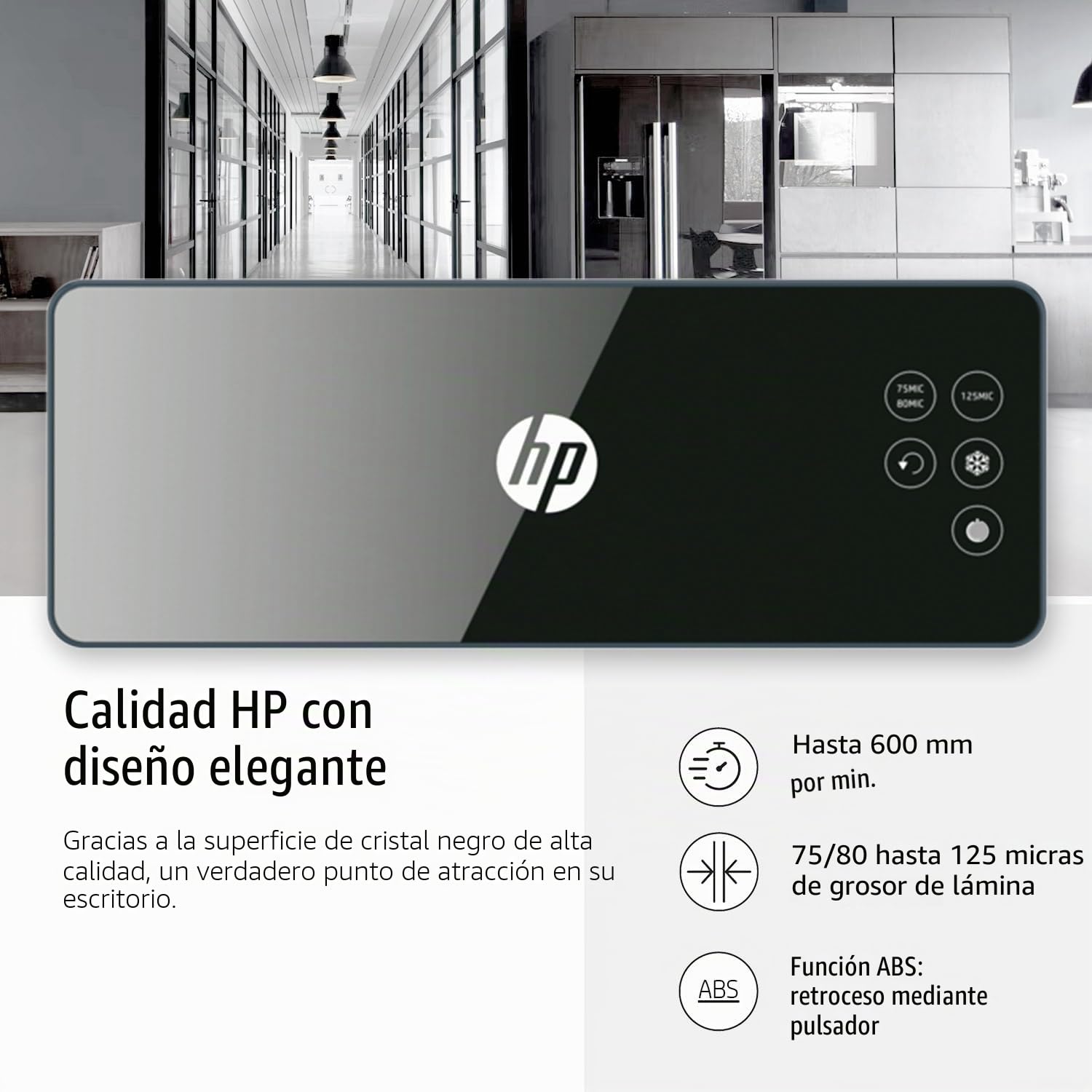 HP Pro Laminator 600 A4 3163 - Laminador (75/80 - 125 micrones, incluye láminas de laminación)