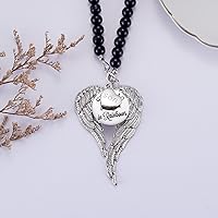 Vista 2 de Adorno conmemorativo de alas de ángel colgante Regalos conmemorativos para la pérdida de mamá/papá/abuela/abuelo/hijo/hija, adorno conmemorativo