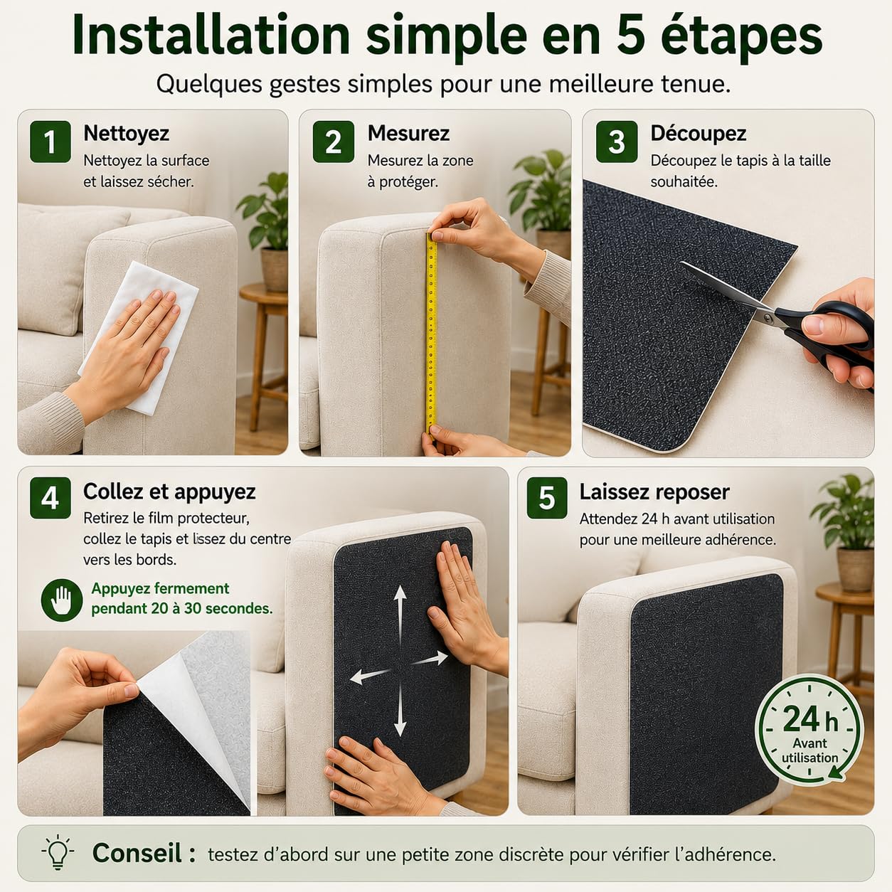 Protection Canapé Chat Anti Griffes, Griffoir Chat Canapé 200 x 40 cm, Tapis Griffoir Chat Autocollant à Découper, Protège Canapé Griffe Chat pour Meubles, Murs et Porte (Gris)
