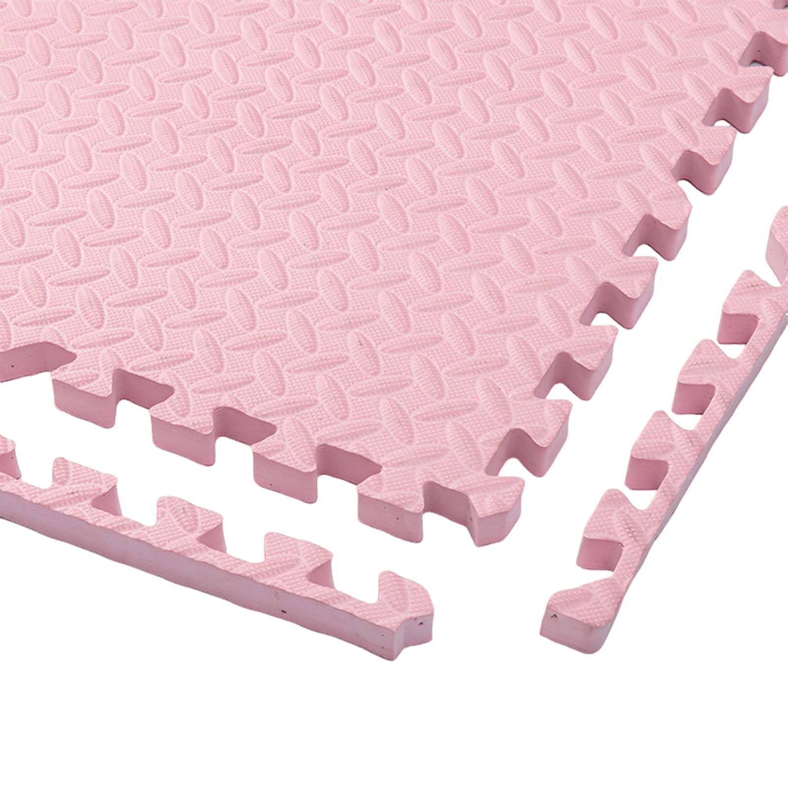 Set Tappetino Puzzle 4 Pezzi, Tappeto Eva in Schiuma Ad Incastro, Materassino Fitness Sport Yoga Ginnastica, Pavimento Tatami Allenamento, Design Componibile