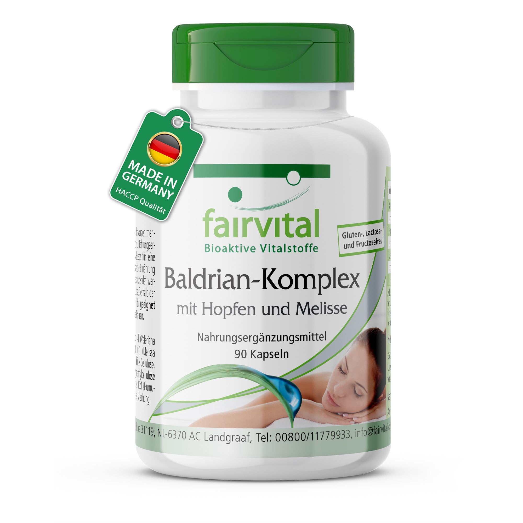 Fairvital Baldrian Kapseln Hochdosiert mit Hopfen und Melisse