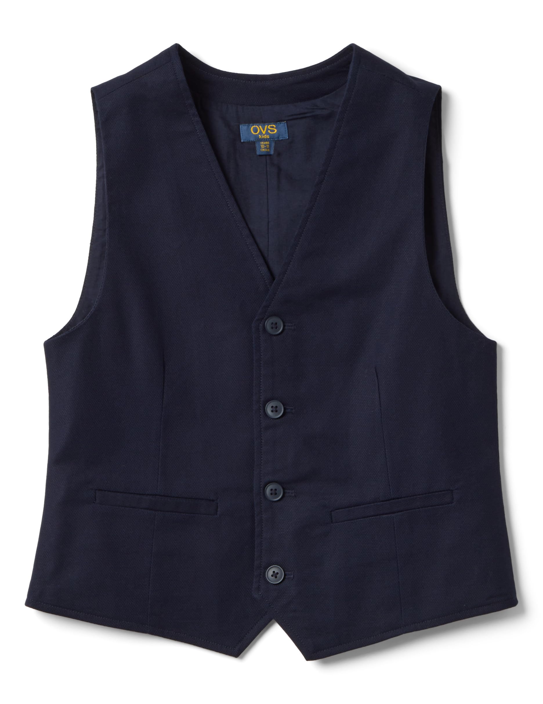 Gilet en coton extensible bleu avec coupe regular confortable pour enfant - 4