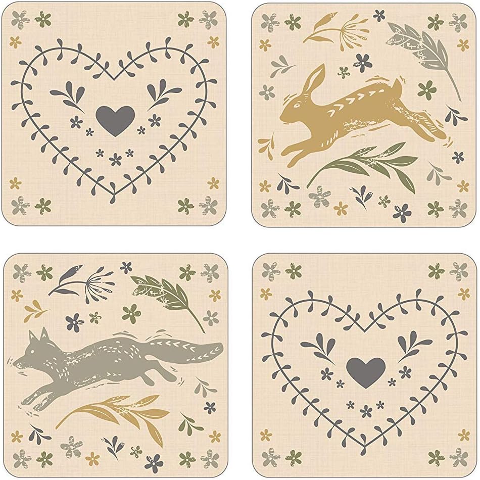 CooksmartPack of 4 Woodland Coasters
