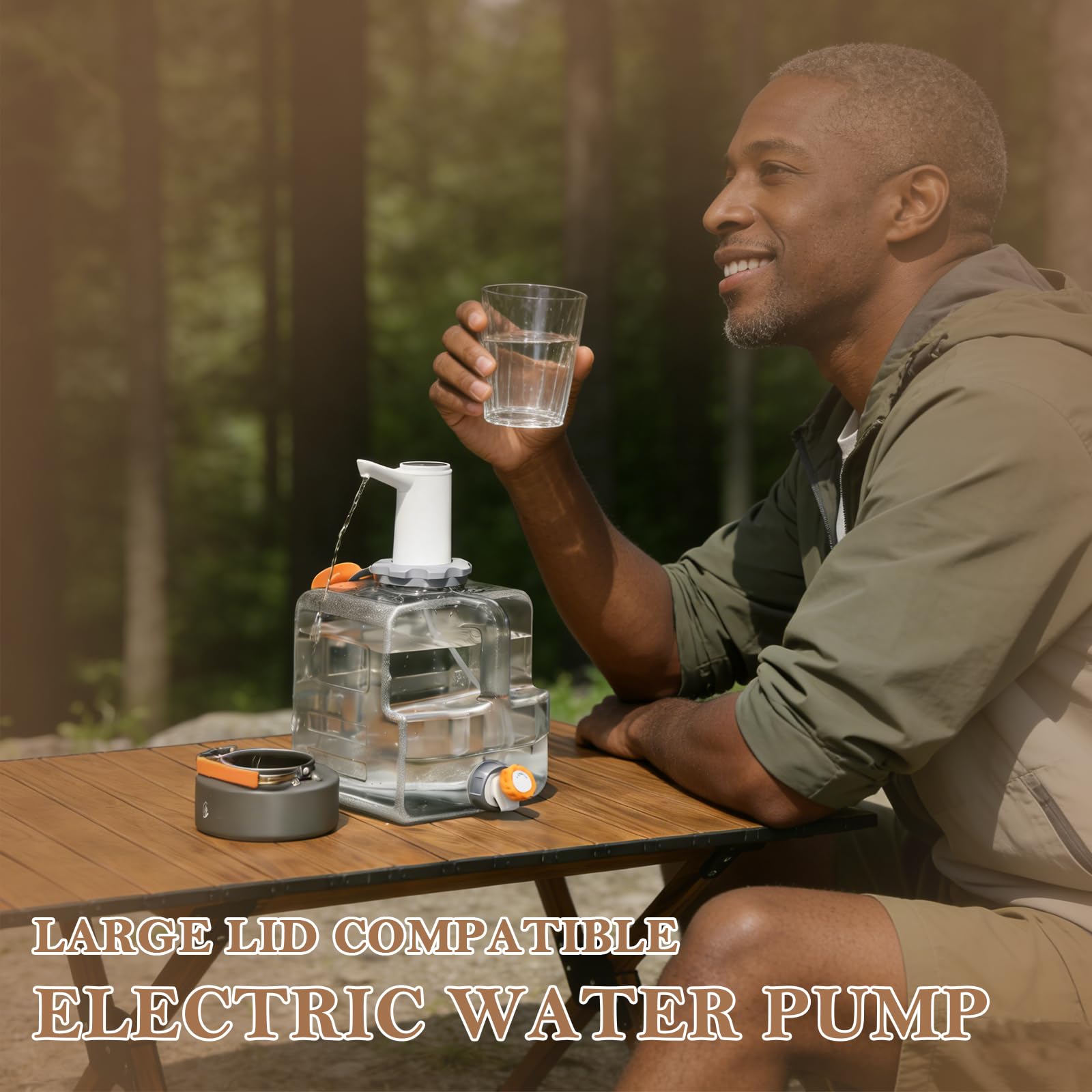 Contenedor de agua de 12 litros con grifo, contenedor de agua portátil para camping, transportador de agua sin BPA, tanque de almacenamiento de agua fácil de limpiar, para el hogar, camping al