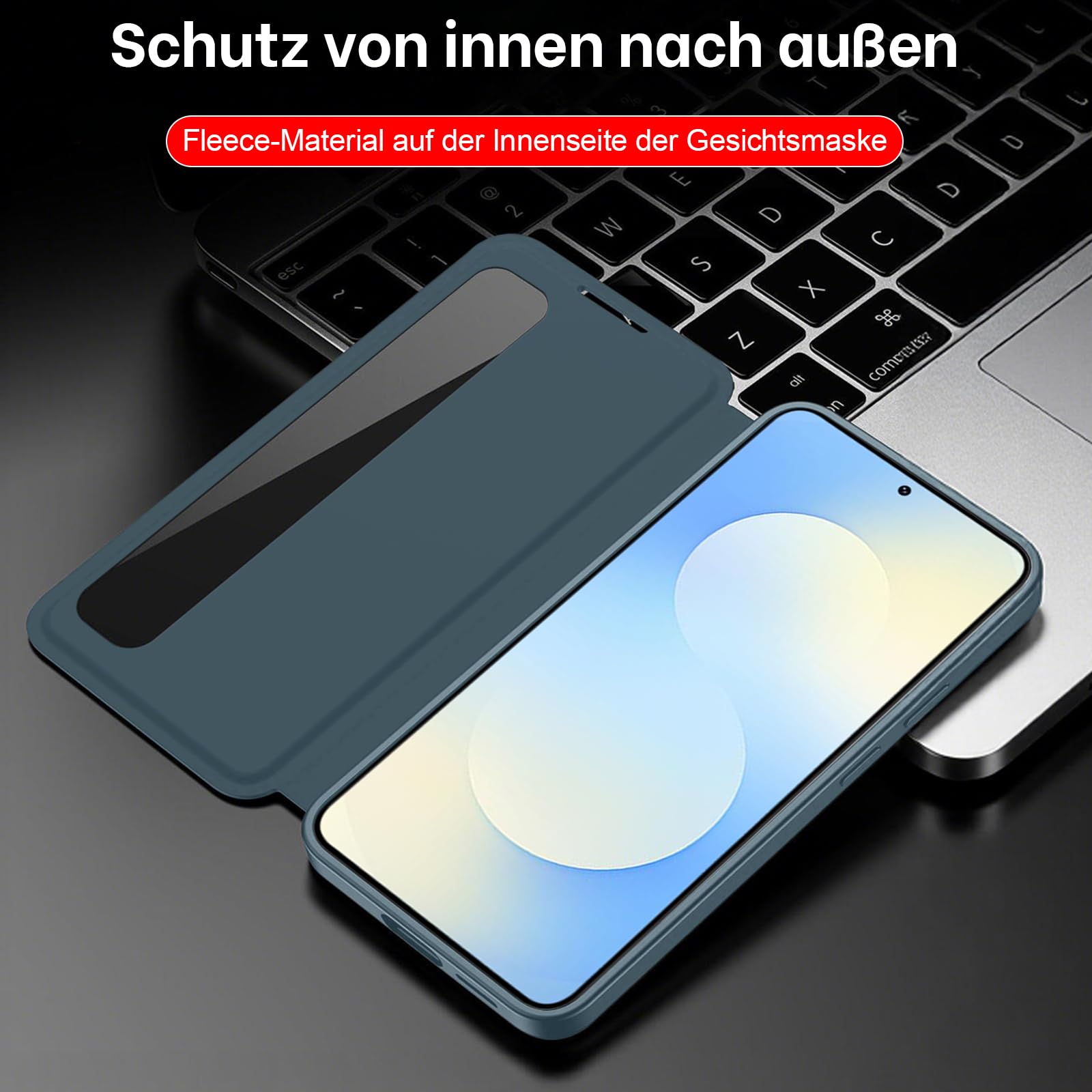 Per Samsung Galaxy A57 Clear View Smartphone Cover con Finestra di Vista, Smart Clear View Custodia per Samsung A57 5G, Flip Case Extra Sottile, S Antiurto, Protezione Case Galaxy A57