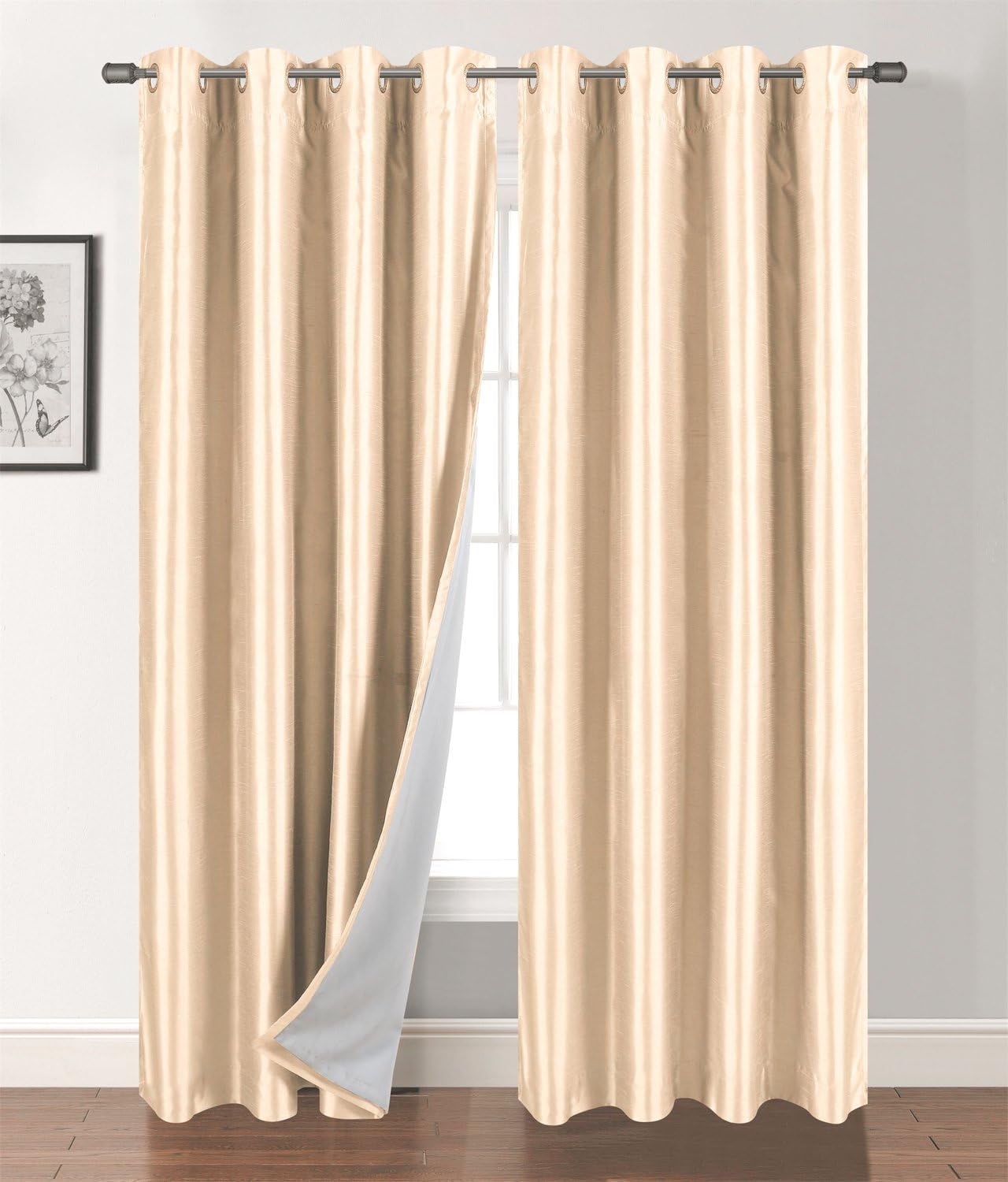 Siena Home Fashions Buona Notte Blackout Curtain 54" X 63" - Beige