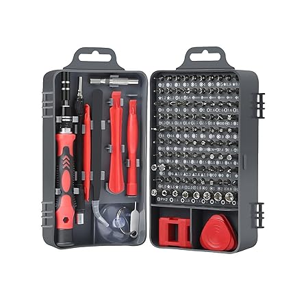 115 in 1 Screwdriver Set, magnetic DIY Precision Tool kit for Glasses PC Laptop Mobile Cell Phone Digital Watch (Taihom 115 in 1 Red)