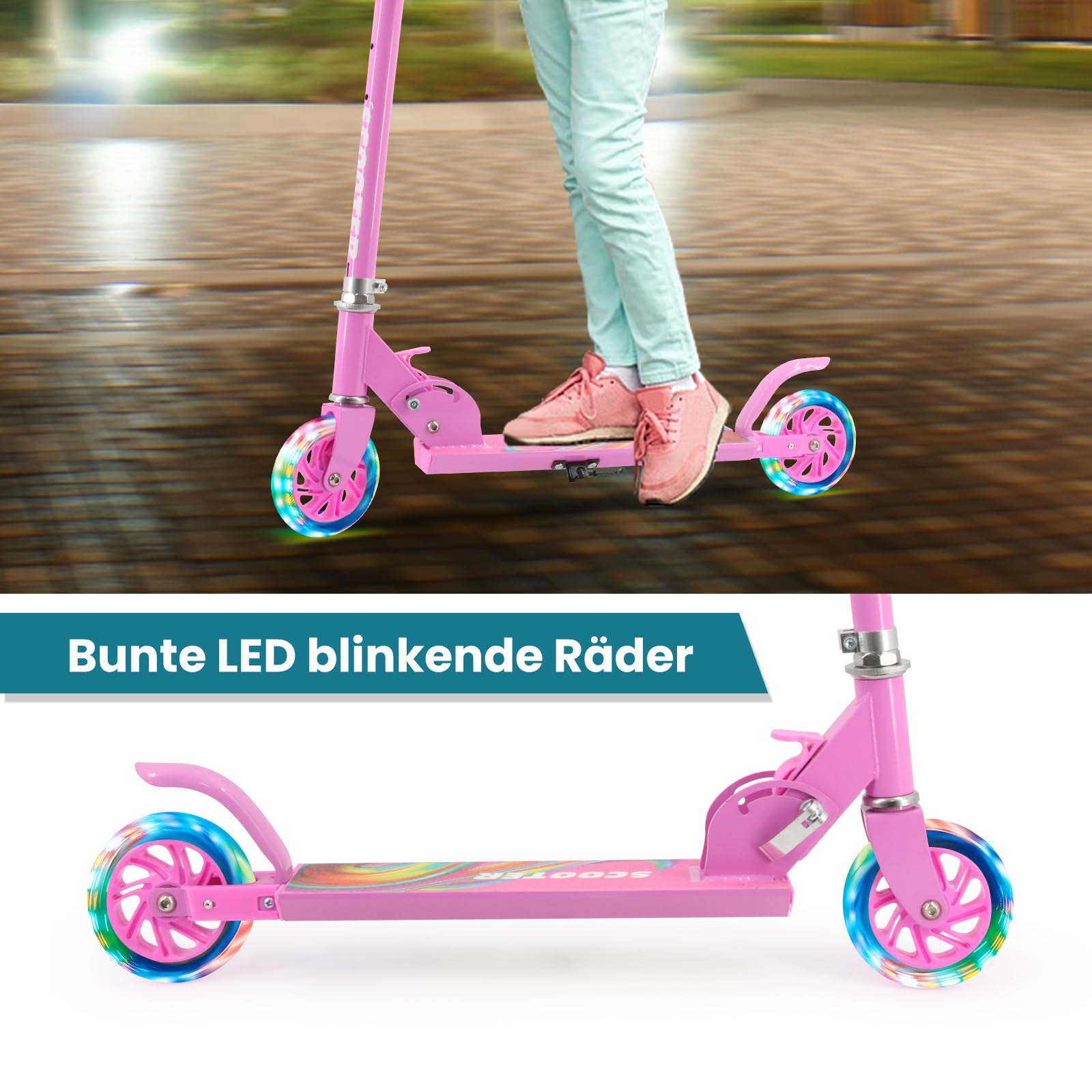 Citystep Moonracer – Lichte kinderstep met LED-wielen en vering