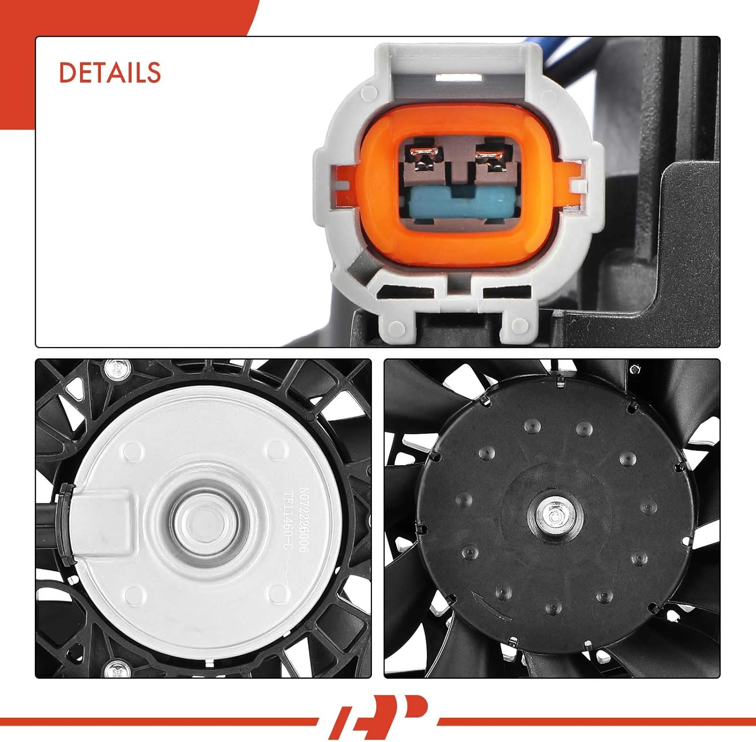 A-Premium Right A/C Condenser Fan Assembly Compatible with Select Subaru Models - Forester 2014-2018, WRX 2015-2021 - Replace# 73310SG000