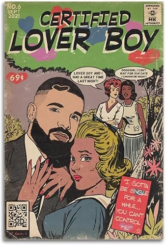 ChezMax Póster de Playboi Carti Whole Lotta Red Vintage Album Póster Lienzo de los años 90 Póster Estético de 12 x 18 pulgadas (11.8 x 17.7 in)