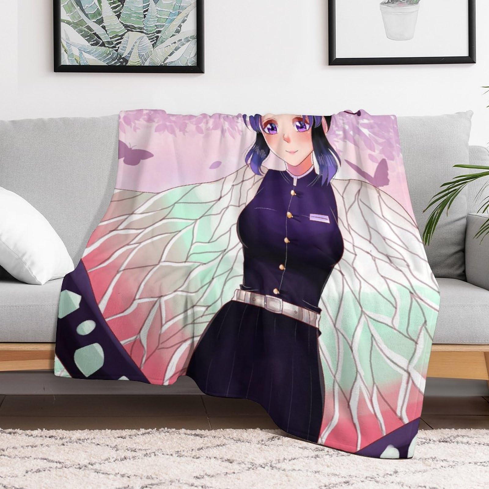 Amazon|毛布 鬼滅の刃 虫柱 胡蝶 しのぶ ブランケット ひざ掛け 掛け Amazon|毛布 鬼滅の刃 虫柱 胡蝶 しのぶ ブランケット ひざ掛け 掛け
