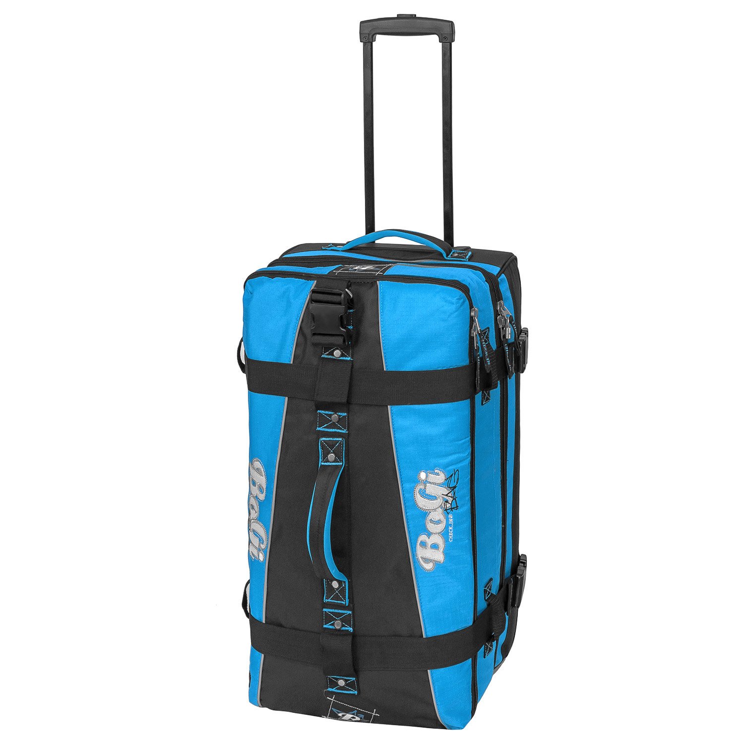 Torba podróżna walizka na kółkach, 72 cm, 85 l, niebieski/czarny