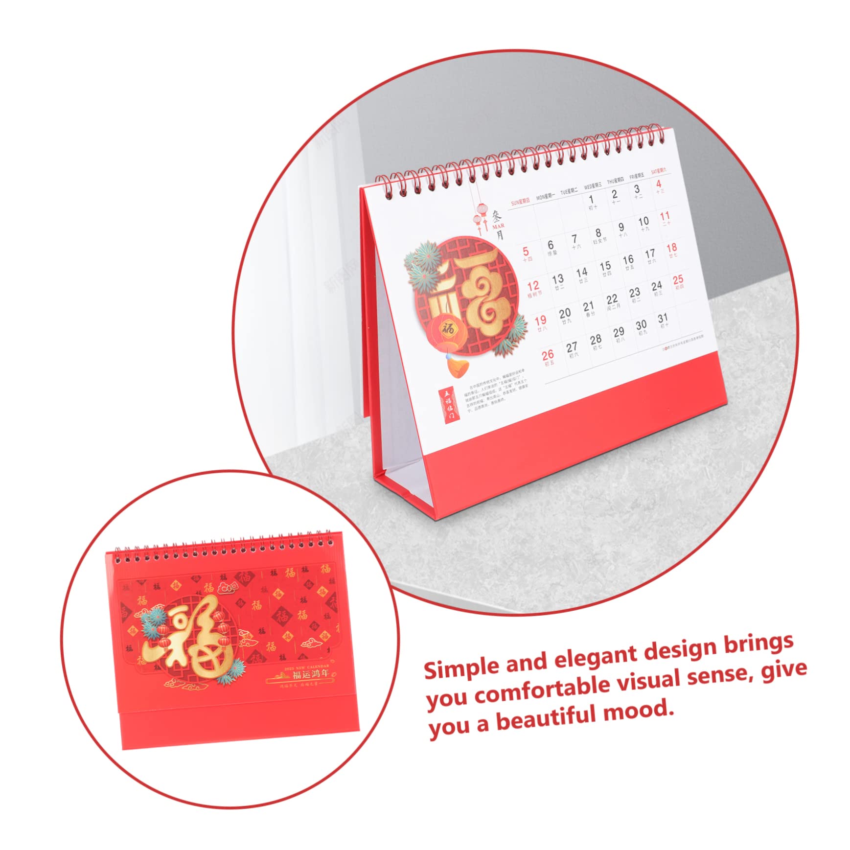 Tofficu 4stücke Tischkalender Im Minimalistischen Design Für Büro Schule Und Zuhause Praktischer Stehkalender Für Persönliche Planung Und Organisation