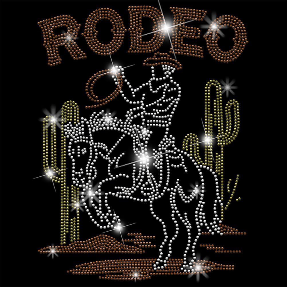 Amazon.com: SUPERDANT Western Cowboy Iron on Rhinestones Cowboy Rodeo ...