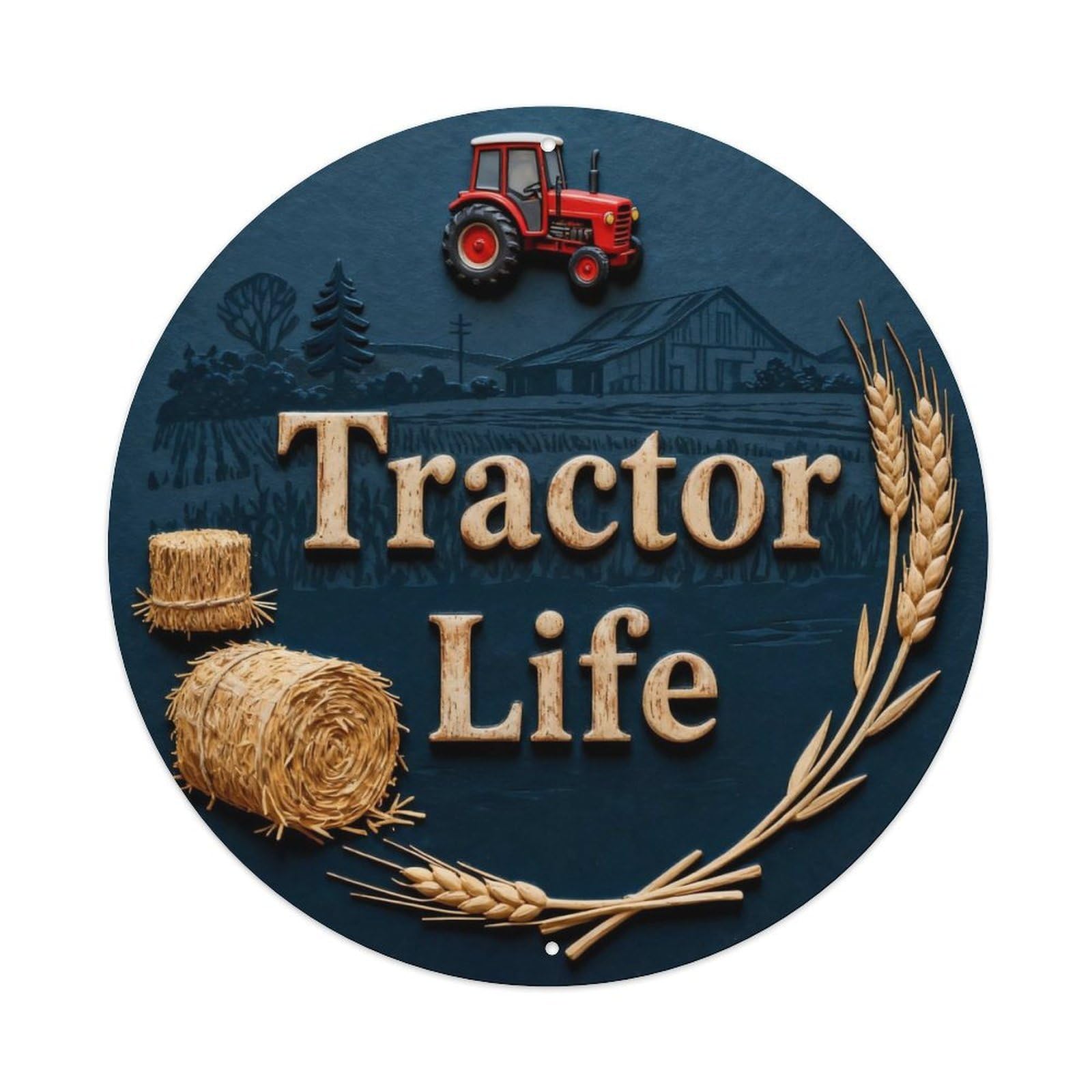 Tractor Life Metal Tin Sign Plaque