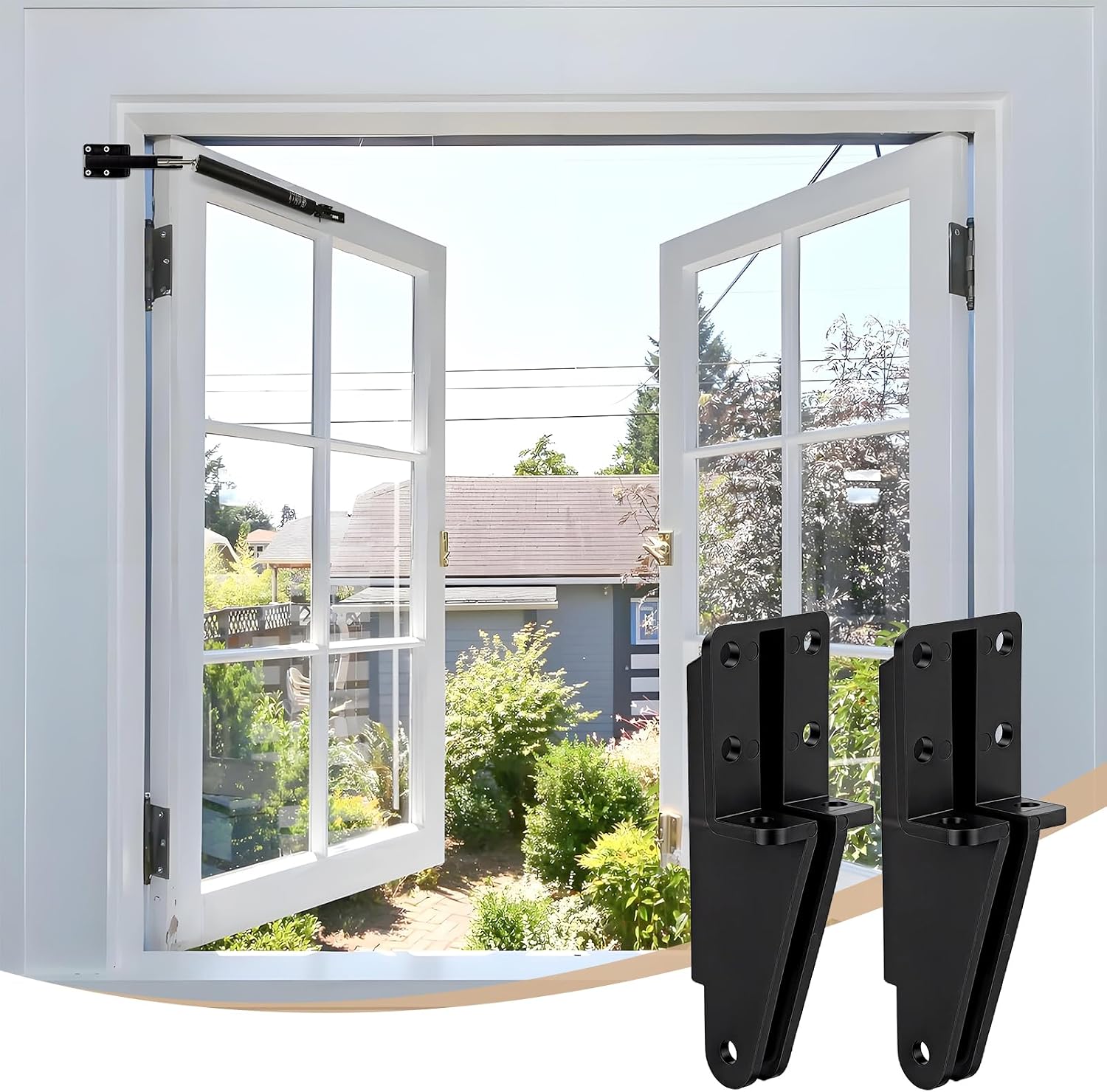4 Pack Screen Door Closer Bracket, Thick Hard Plastic Storm Door Closer Replacement Bracket, Screen Door Hardware Replacement for Post Mounted Door Closers, Black