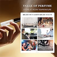 Vista 5 de Eau de Parfum - 5 fragancias de larga duración de 0.2 fl oz, juego de regalo de perfume blanco de lujo, 5 aromas únicos y duraderos para cada estado