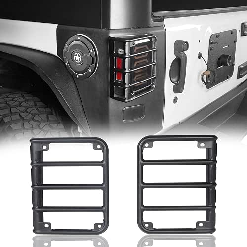 Hooke Road Matte Black Tail Light Cover Guards for Rear
